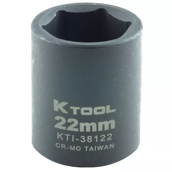 1/2" Drive 6 Point Impact Socket 22mm