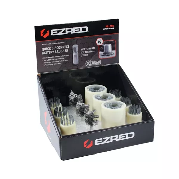 12 Piece Quick Disconnect Battery Brush Kit EZRPP12PK