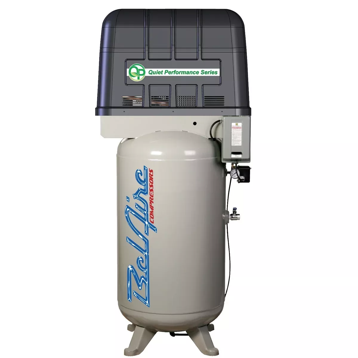 5hp 80 Gallon 3 Phase Quiet Piston Compressor IMCQP338VE BelAire Compressors