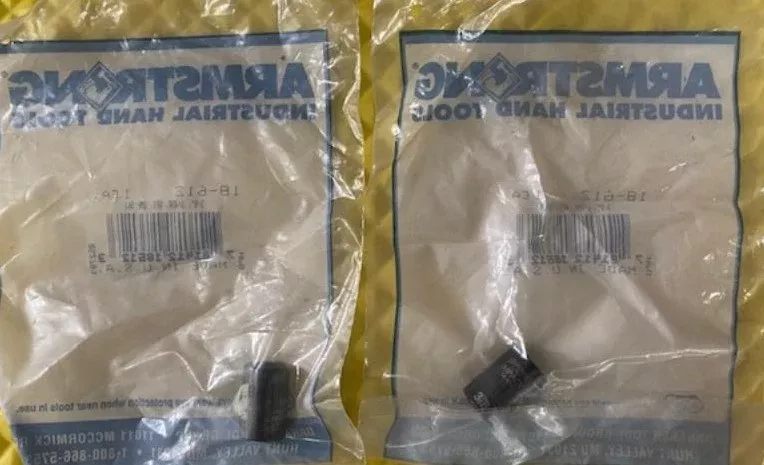Armstrong 18-612 1/4" Drive 6 Point Impact Socket 3/8" 2pcs. USA