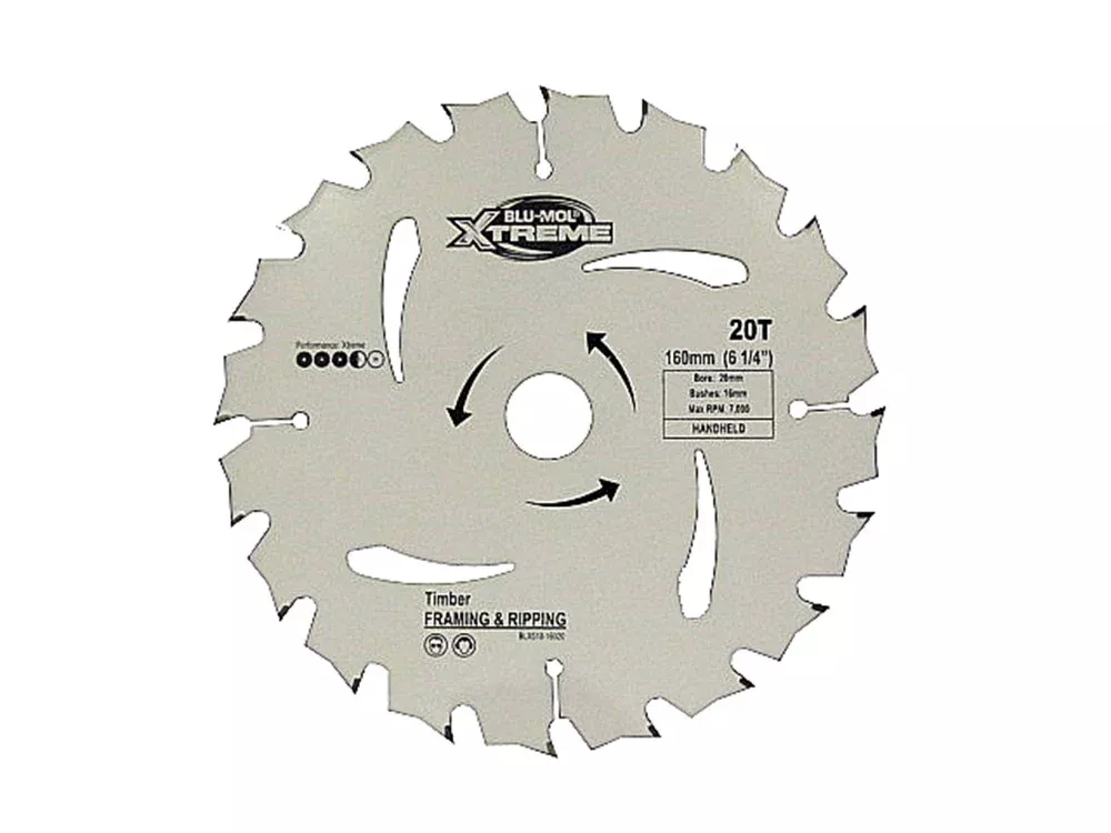 Blu-Mol Xtreme Circular Saw Blade 160mm X 20T