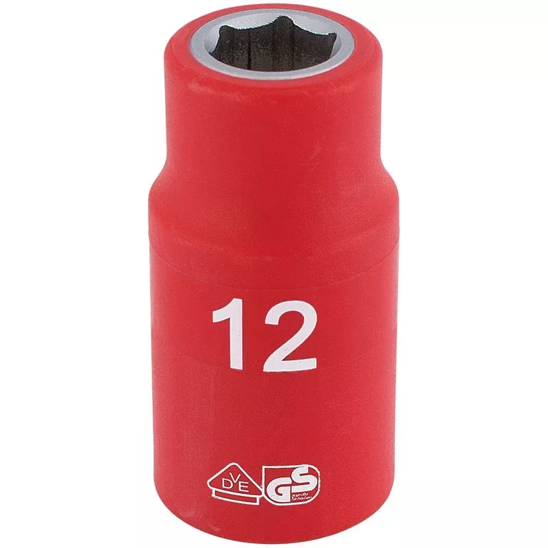 Draper Tools 1/2 Sq. Dr. Fully Insulated VDE Socket (12mm)