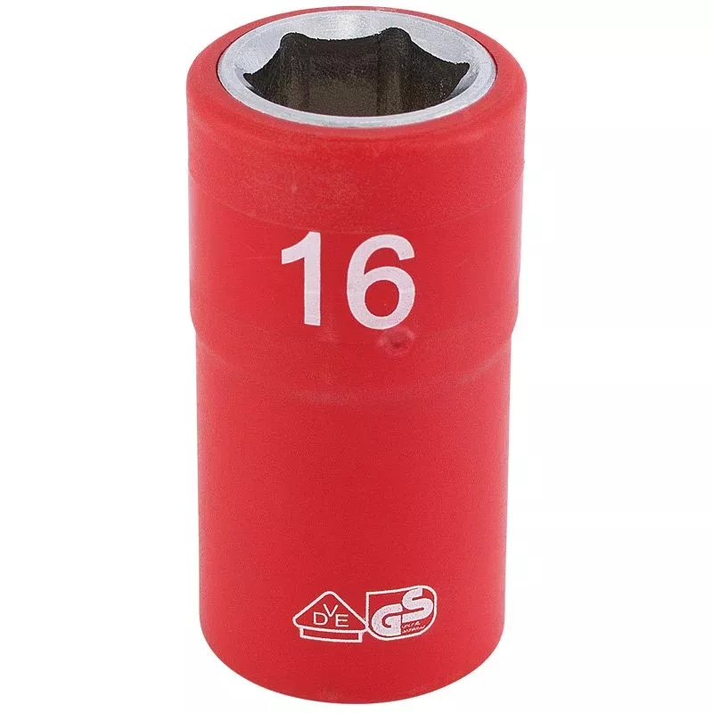 Draper Tools 1/2 Sq. Dr. Fully Insulated VDE Socket (16mm)
