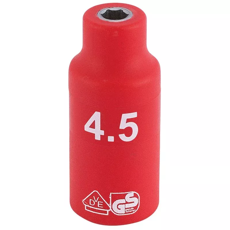 Draper Tools 1/4 Sq. Dr. Fully Insulated VDE Socket (4.5mm)