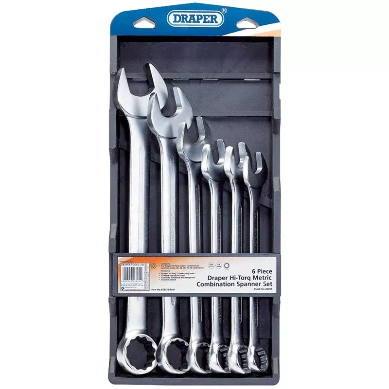 Draper Tools Draper Hi-Torq Metric Combination Spanner Set (6 Piece)