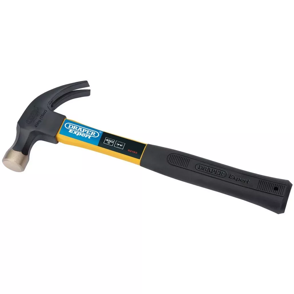 Draper Tools Expert Claw Hammer with Fibreglass Shaft 450g/16oz 62163