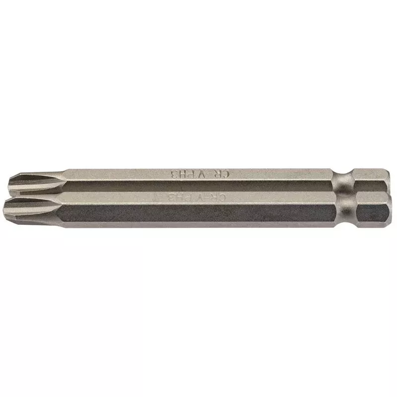 Draper Tools Slot Insert Bit 1/4" Hex 75mm Long No. 3 Pack of 2 64316