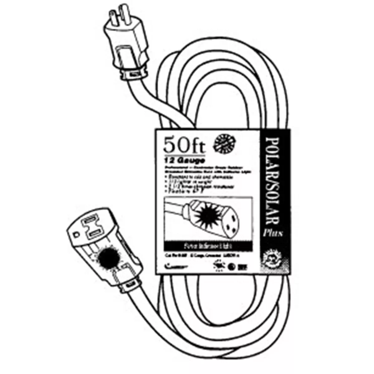 Extension Cord 50' 16/3 Yellow ECI01288 Coleman Cable