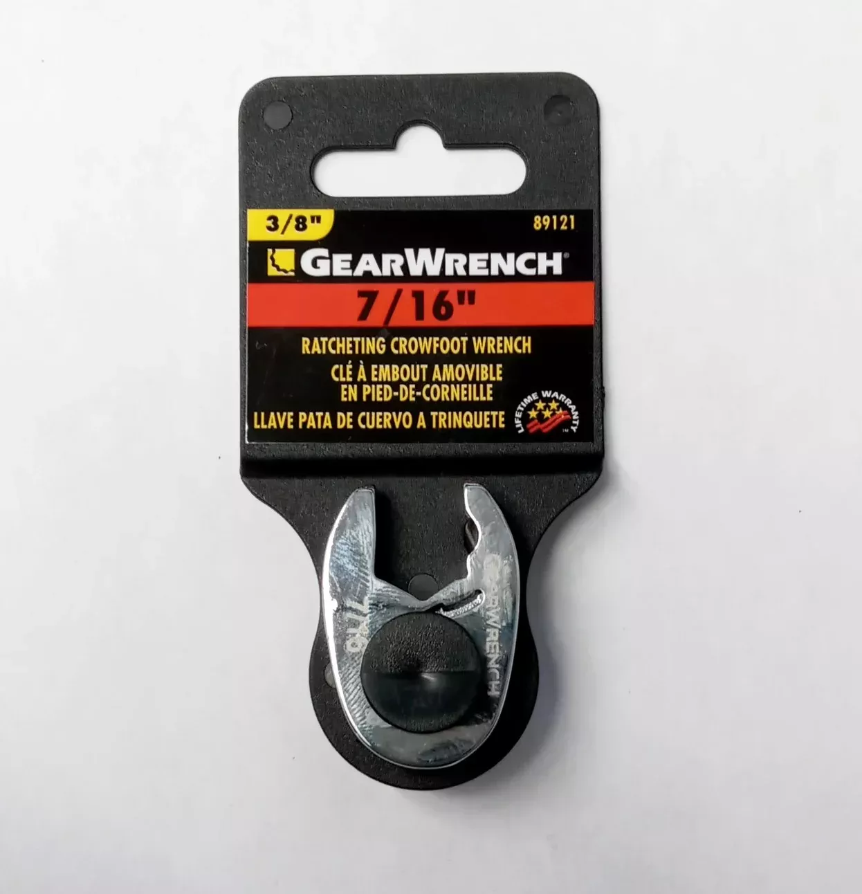 GEARWRENCH 89121 3/8" Drive 7/16"Ratcheting Crowfoot SAE Wrench