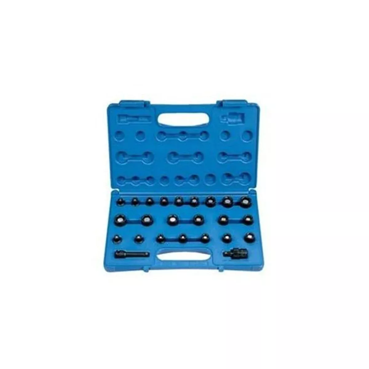 Grey Pneumatic 1224G 24 Piece 3/8" Drive Standard Length Fractional and Metric Magnetic Impact Socket Set