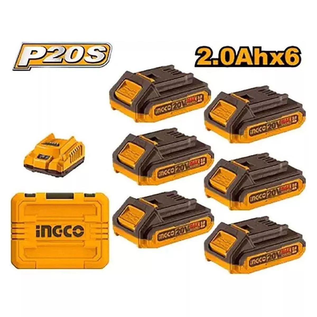Ingco FBCLI20611 Li-Ion Battery AndCharger Kit