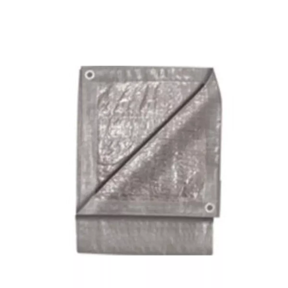 Standard Duty Silver Tarp, 4' x 6', Two Layer Polyethylene, Reinforced Hem Edge, Aluminum Grommets GYM6270 Michigan Industrial Tools (MIT)