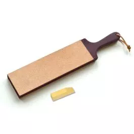 Strop Flexcut Dual-Sided Paddle Strop has a 10” x 3” stropping surface