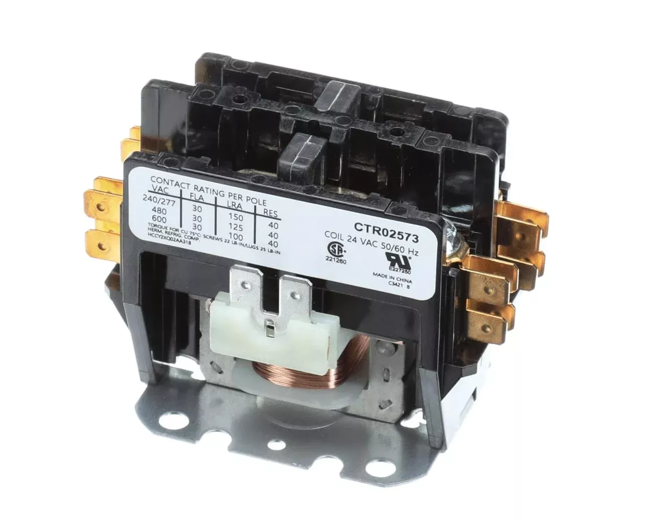 Trane CTR2573 24V Coil 2P 30Amp Contactor